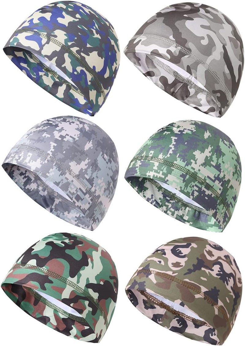 Supeniu Skull Caps Beanie Hats Under Helmet Liner Cycling Cooling Running Sweat Wicking Skullcap Cap Fits Motorcycle Helmets for Men - Image 1